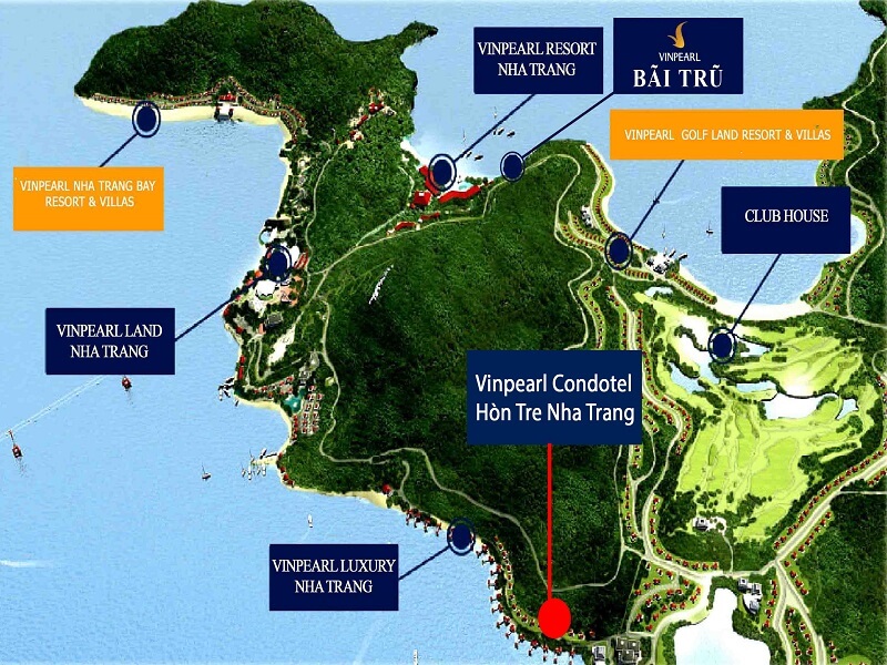 Bảng đồ đảo Hòn tre Nha Trang