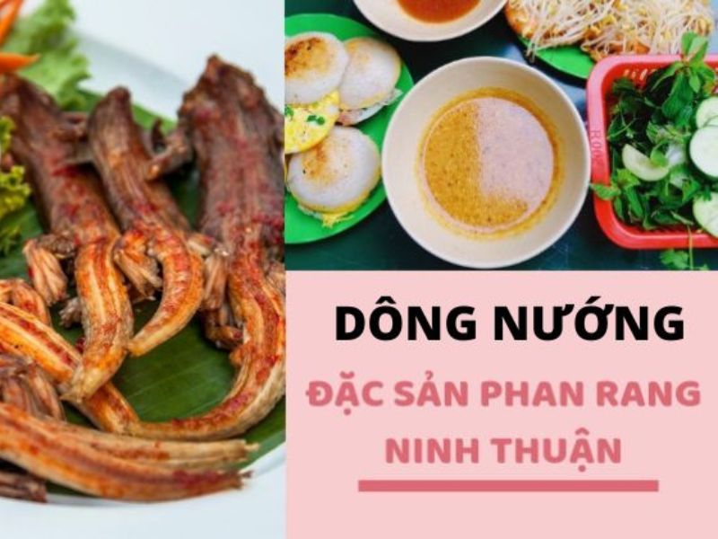 Món Dông nướng đặc sản Ninh Thuận